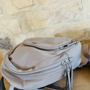 Kate spade Dawn Medium Nylon Backpack grey NWT authentic softtaupe Kate Spade New York Dawn Medium Backpack Soft Taupe (Gray  main image 4